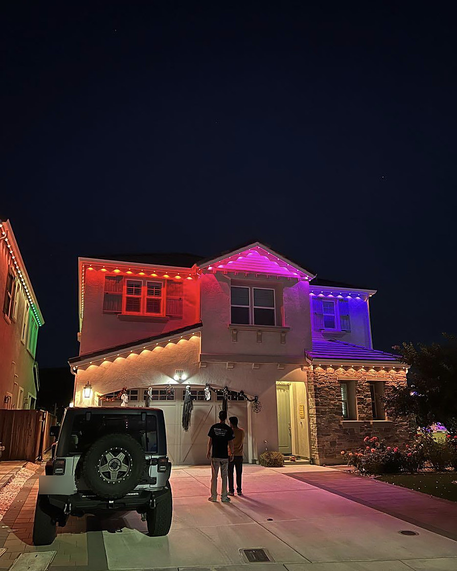 Permanent color lighting by Louis's Exterior Services